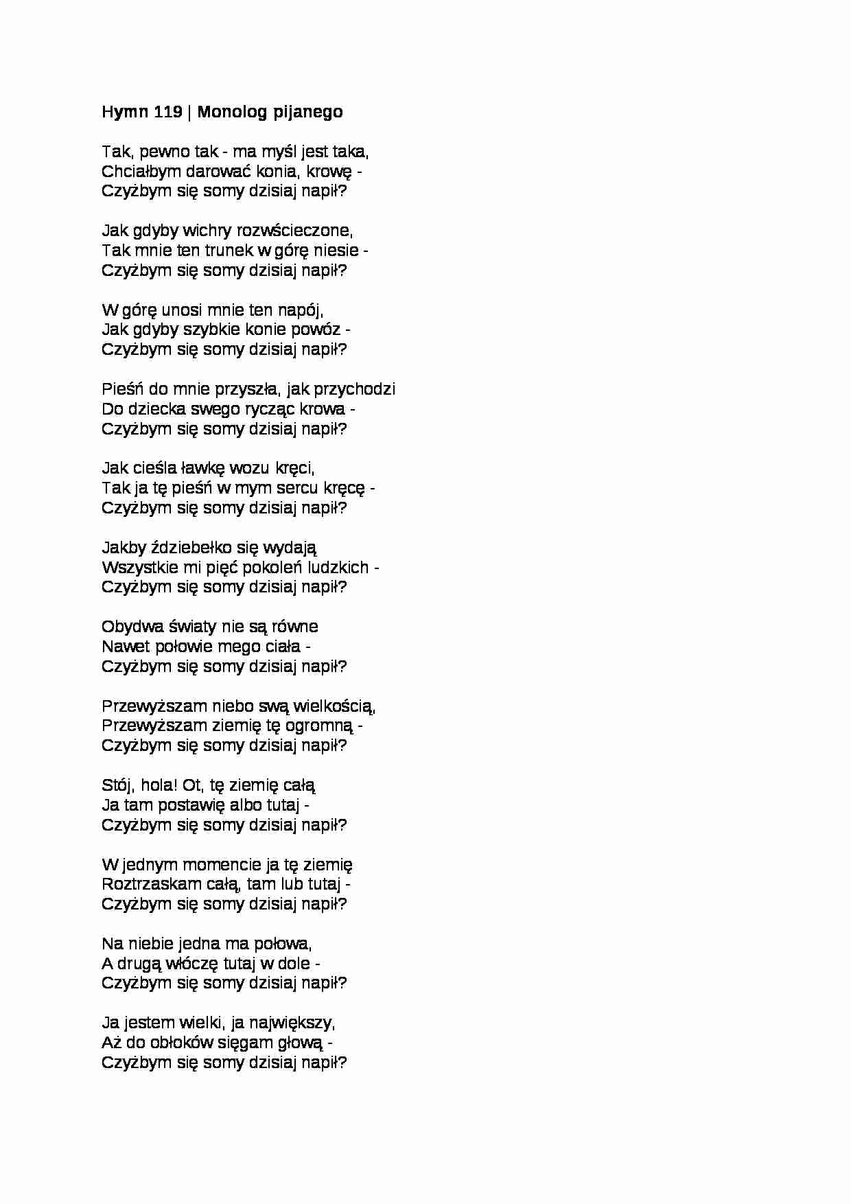 Wykład - Hymn 119 - strona 1