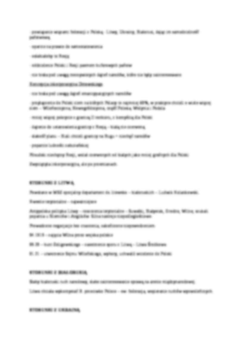 wykład - Dyplomacja polska wobec kształtowania się polskich granic - strona 2