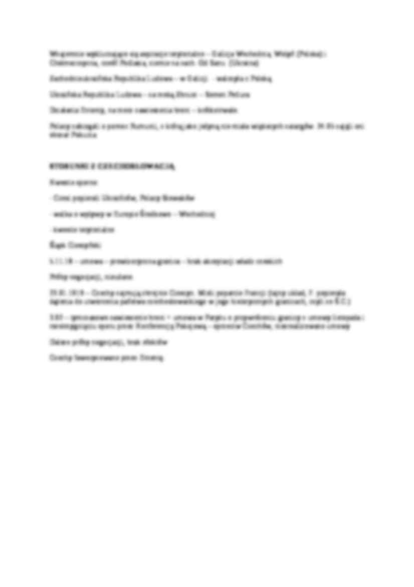 wykład - Dyplomacja polska wobec kształtowania się polskich granic - strona 3