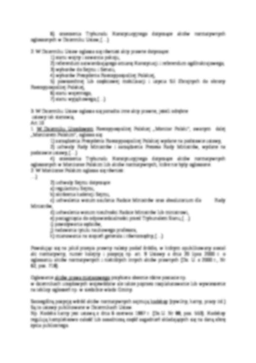 Wykład - Ogłaszanie aktów normatywnych - strona 2