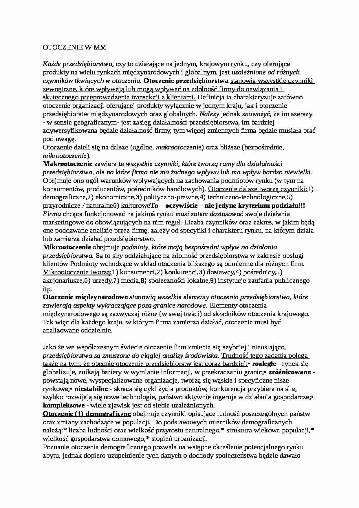 Wykład - otoczenie V MM - strona 1