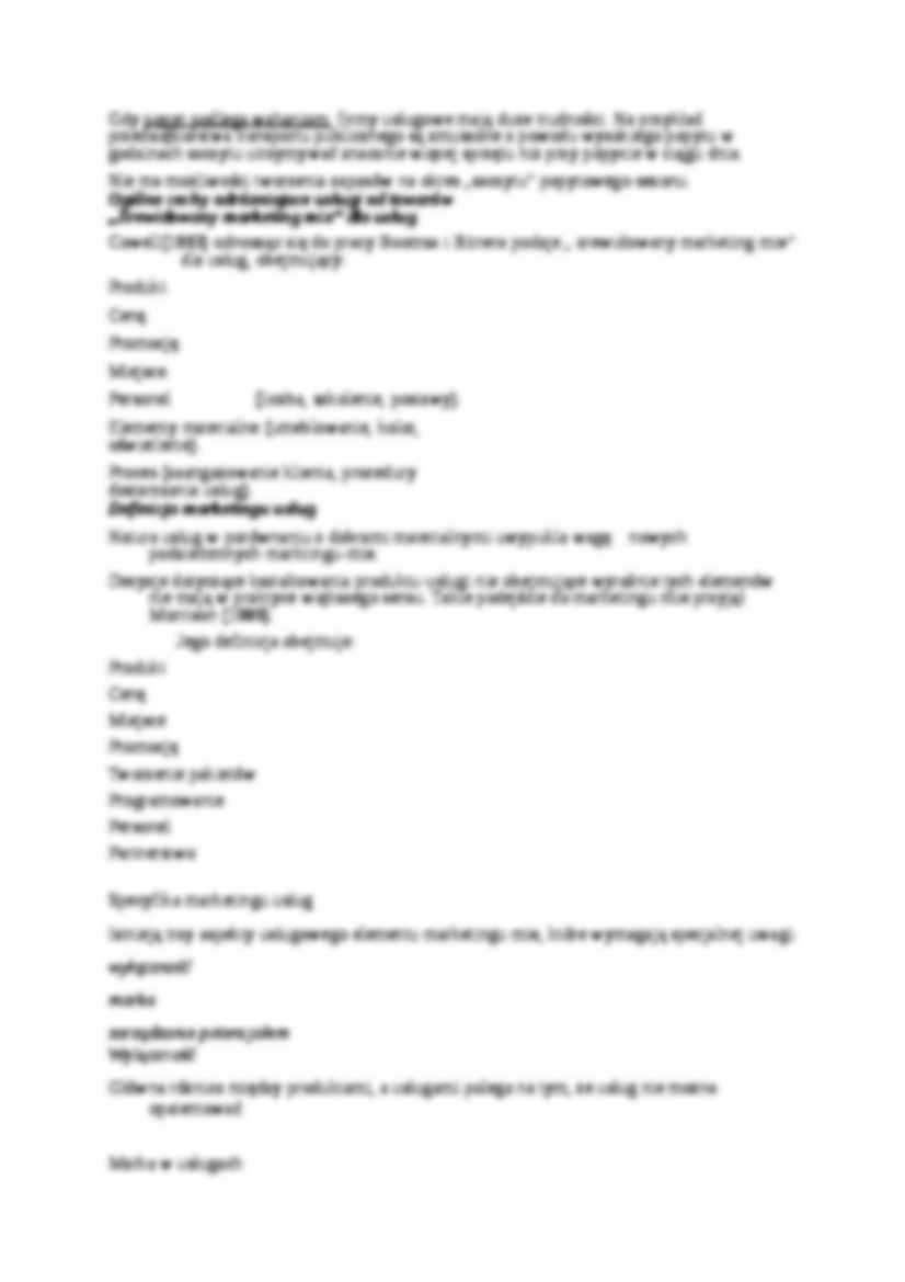 Wykład - Zasadnicza różnica pomiedzy towarami i usługami - strona 2