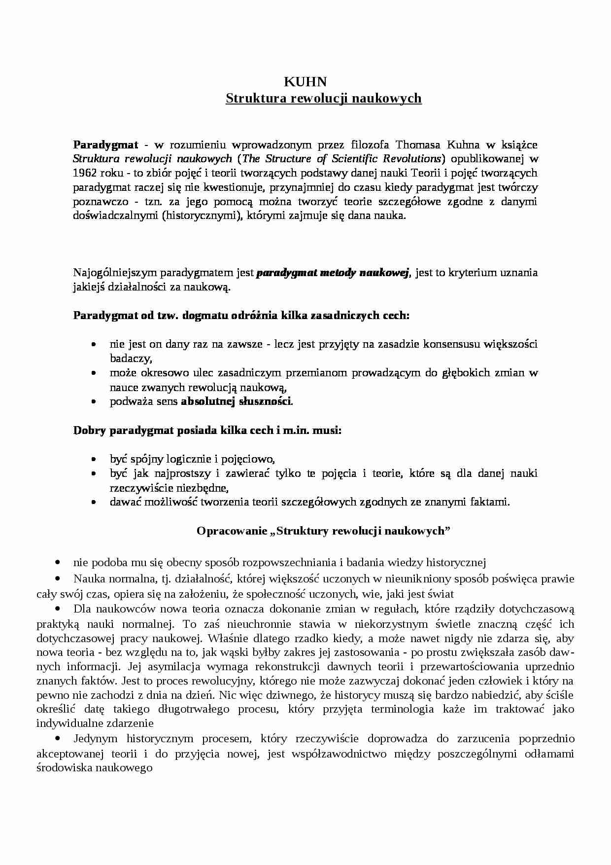 wykład - Struktura rewolucji naukowych - strona 1