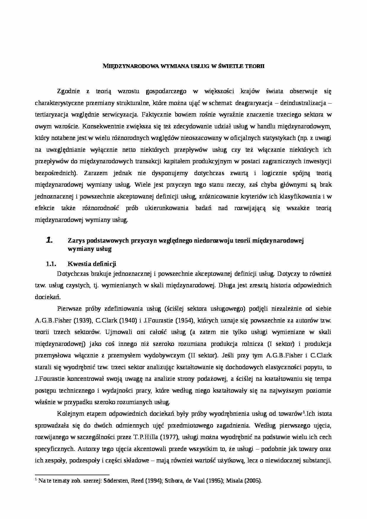 Wymiana usług - referat - strona 1