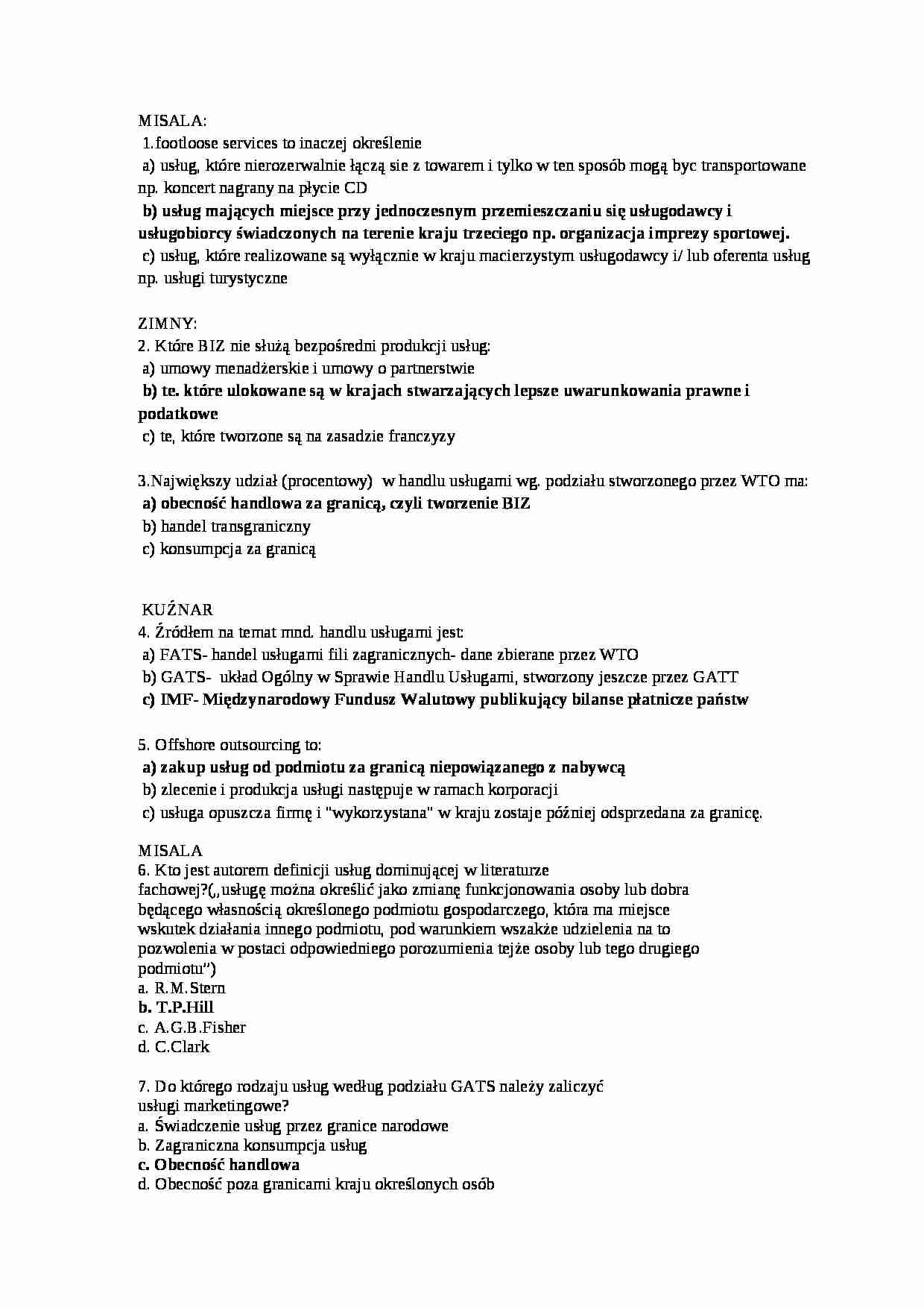 Wykład - pytania i odpowiedzi na egzamin - strona 1