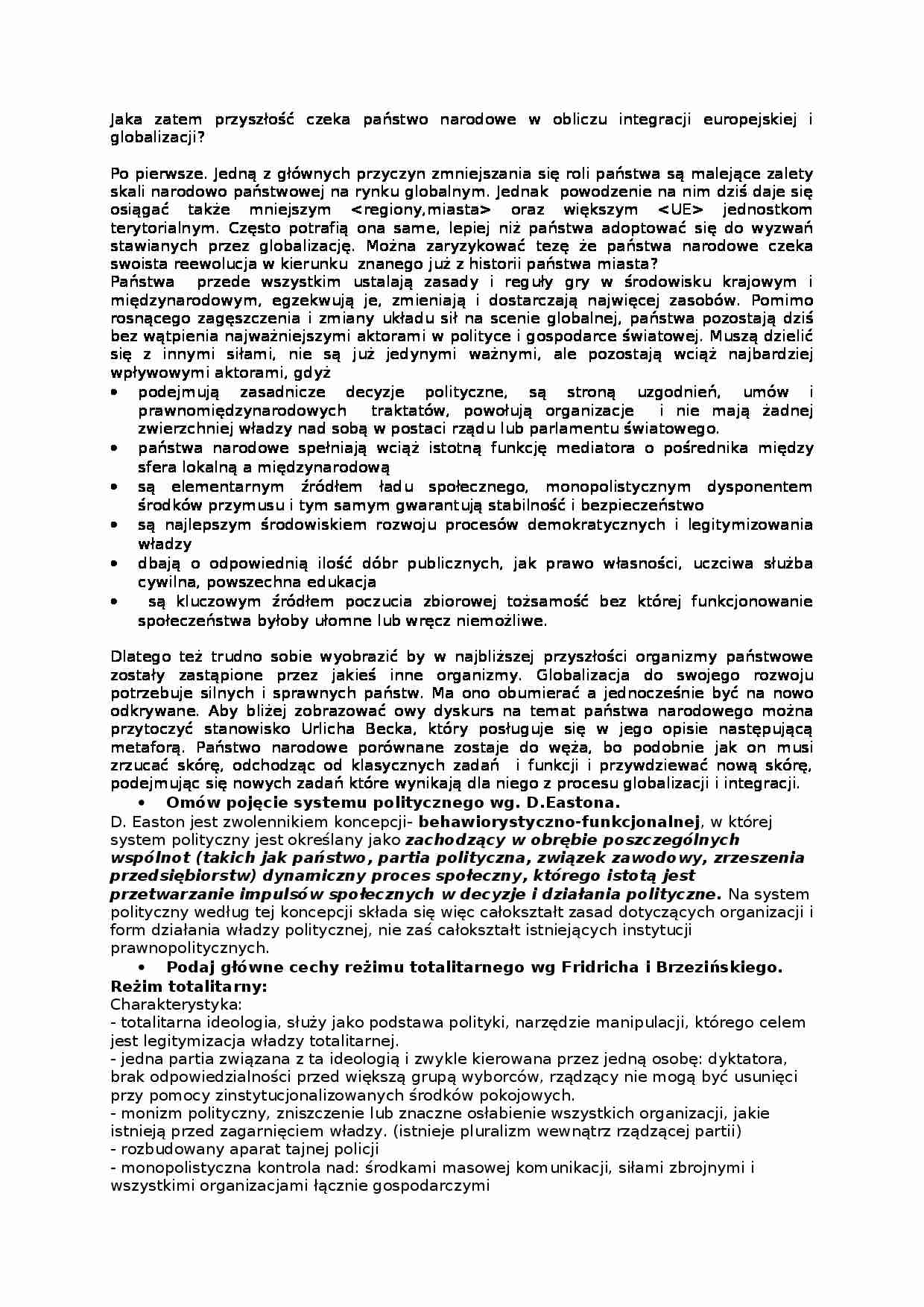 Wykład - integracja europejska i globalizacja - strona 1