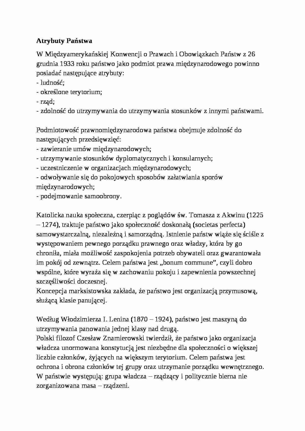 Wykład - Atrybuty Państwa - strona 1