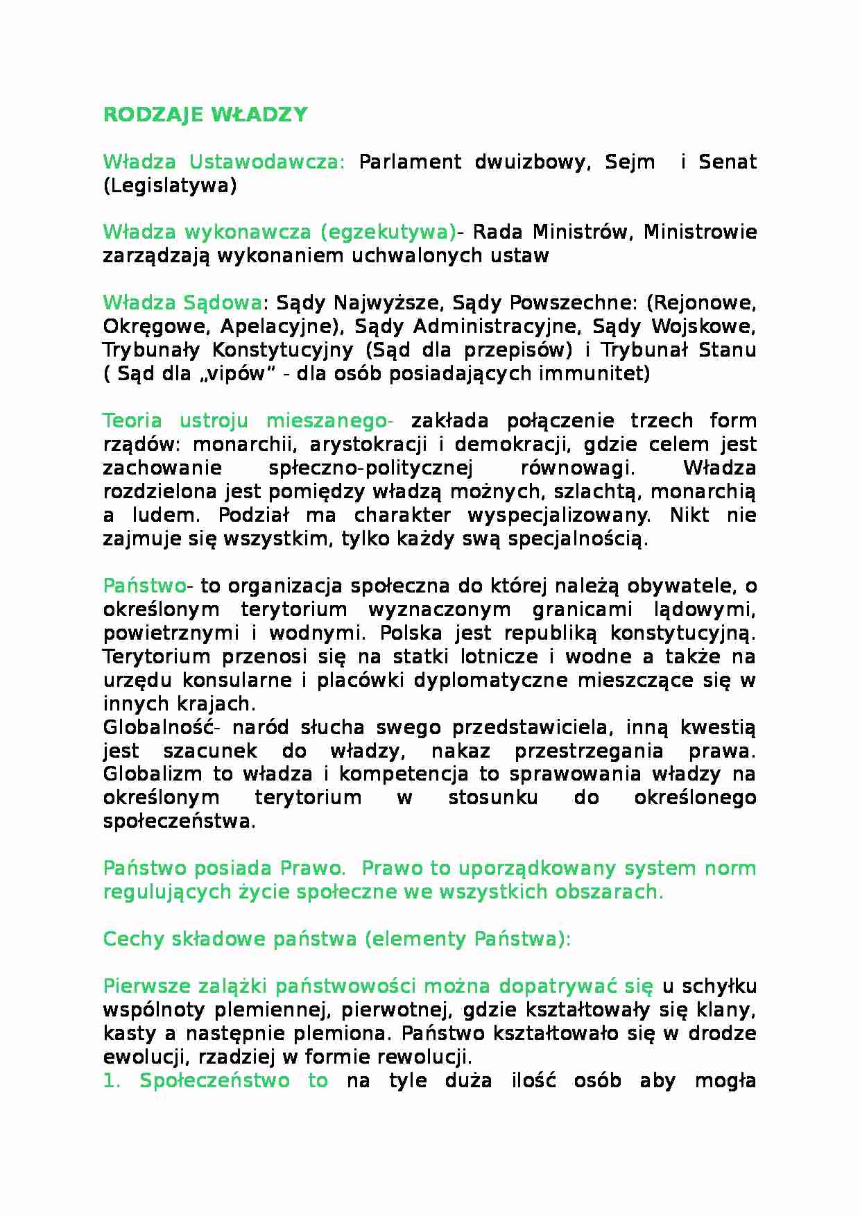 Wykład - Rodzaje władzy - strona 1