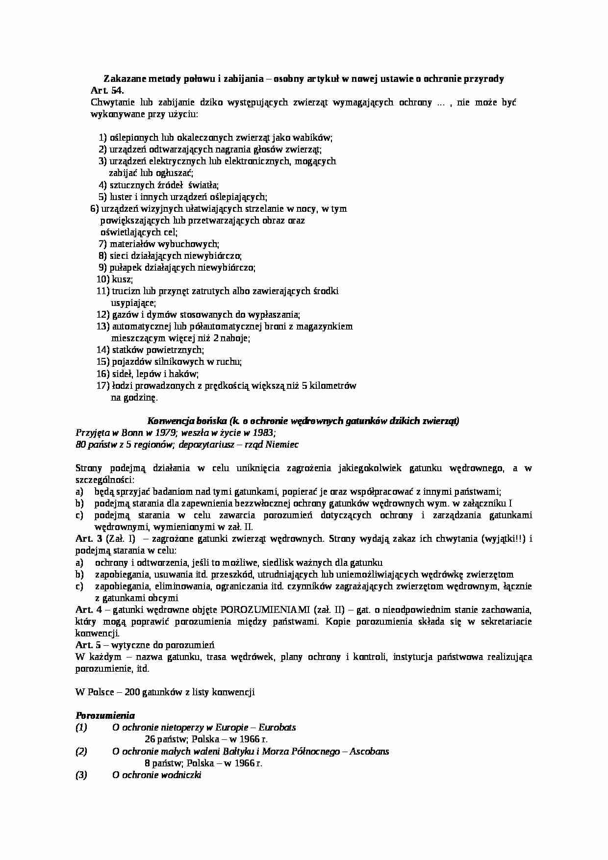 Wykład - Zakazane metody połowu i zabijania - strona 1