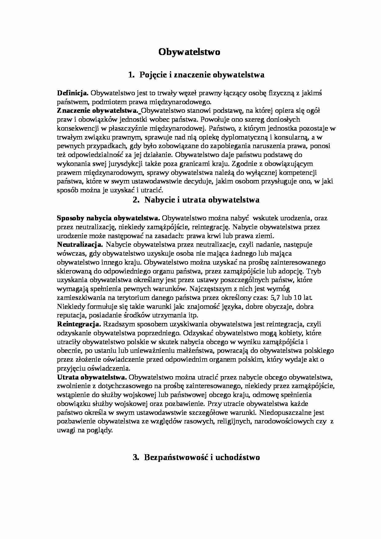 wykład - Obywatelstwo - strona 1