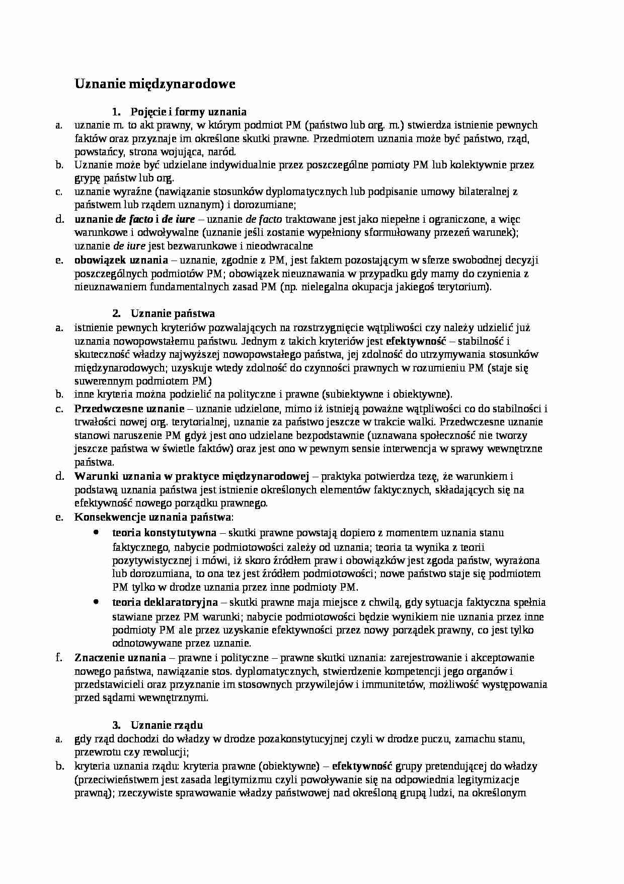 Wykład - Uznanie międzynarodowe - strona 1