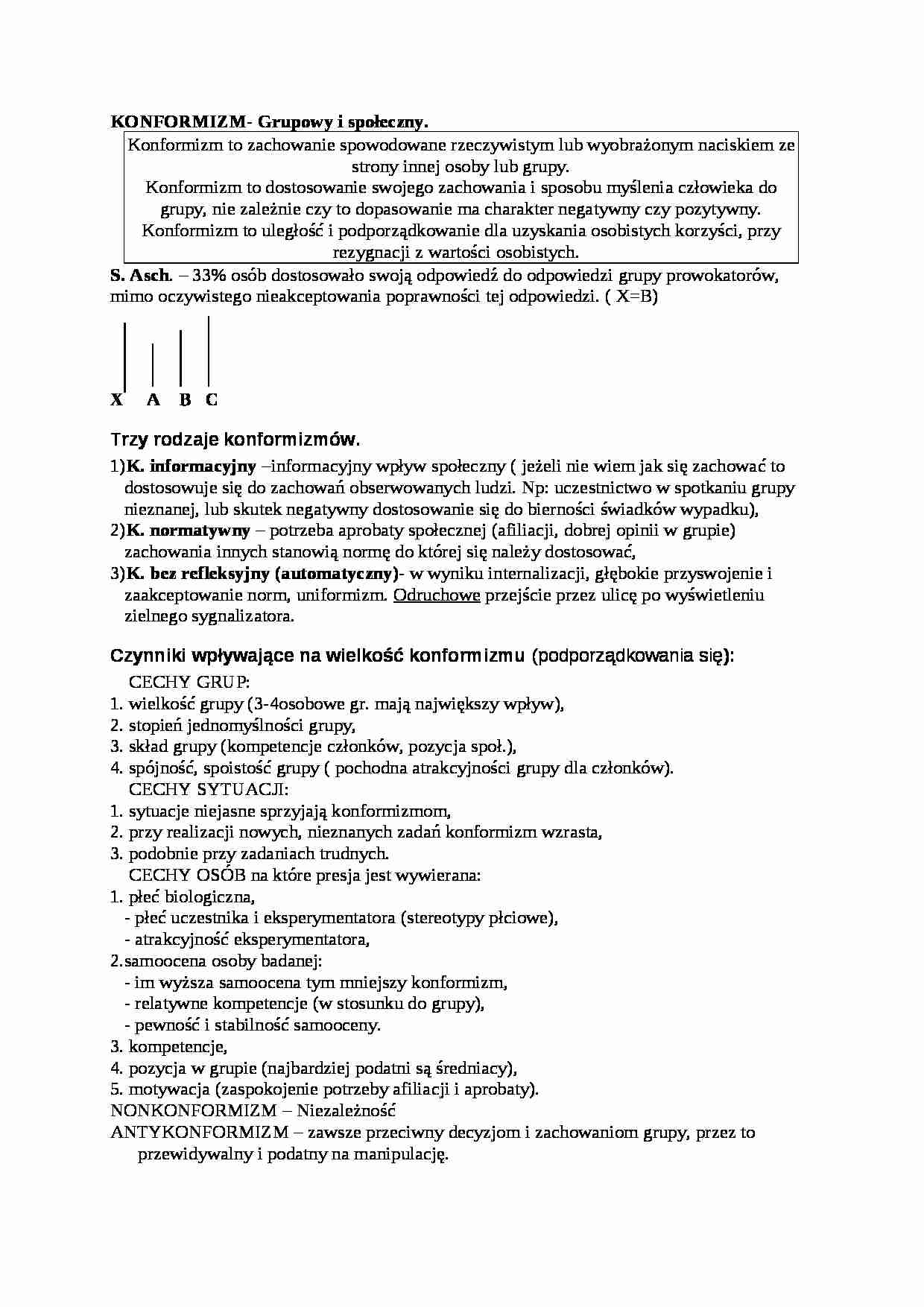 Wykład - konformizm - strona 1