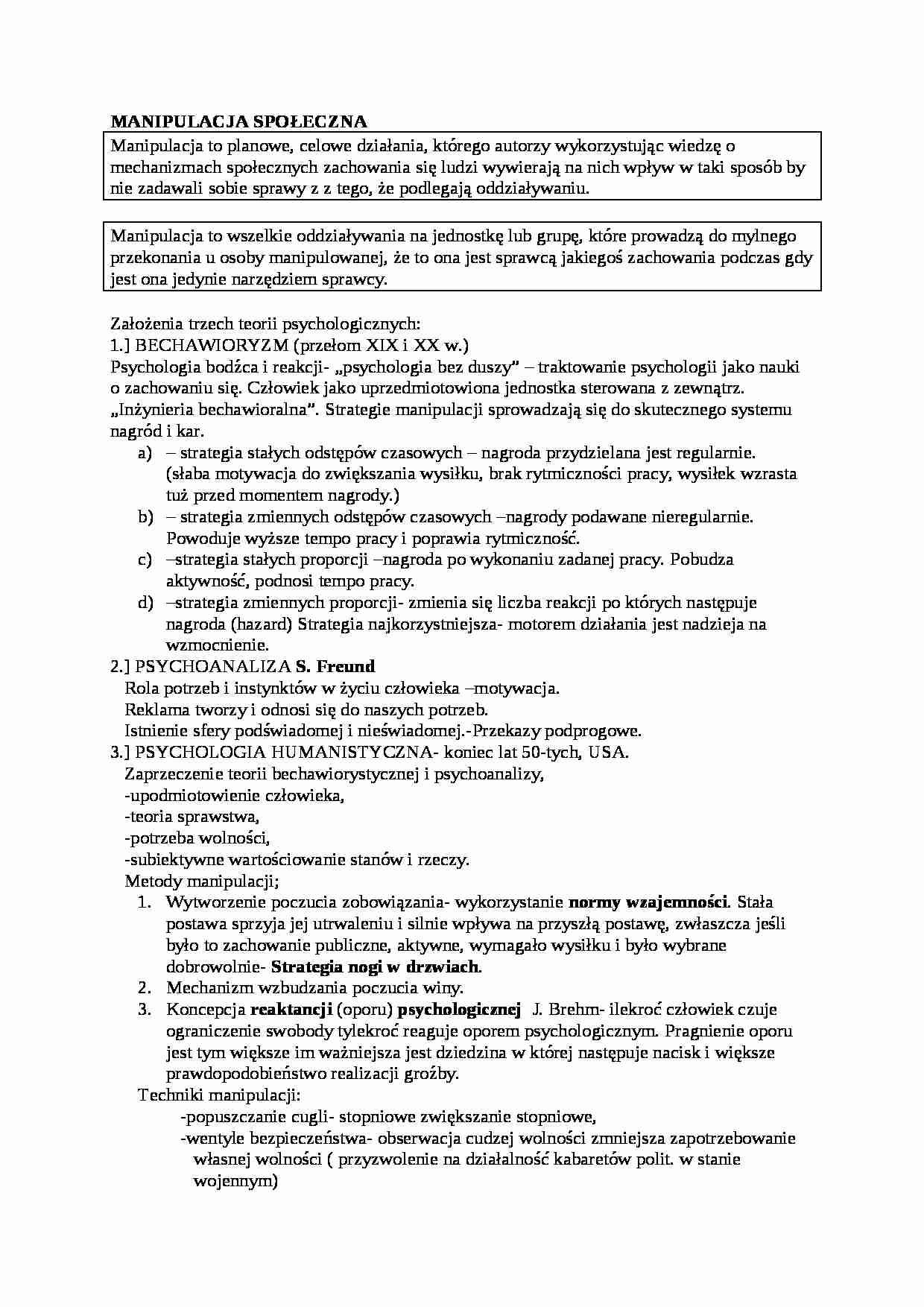 wykład - manipulacja społeczna - strona 1
