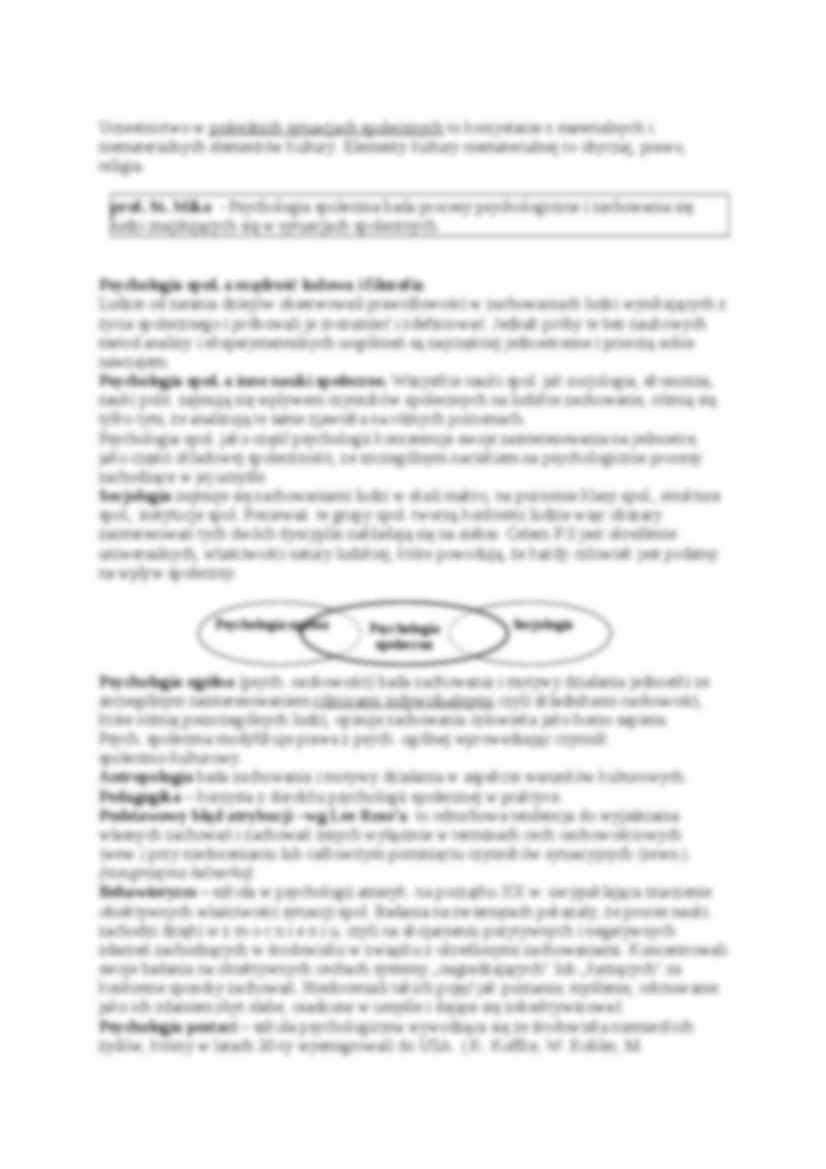 Wykład - definicja psychologii społecznej - strona 2
