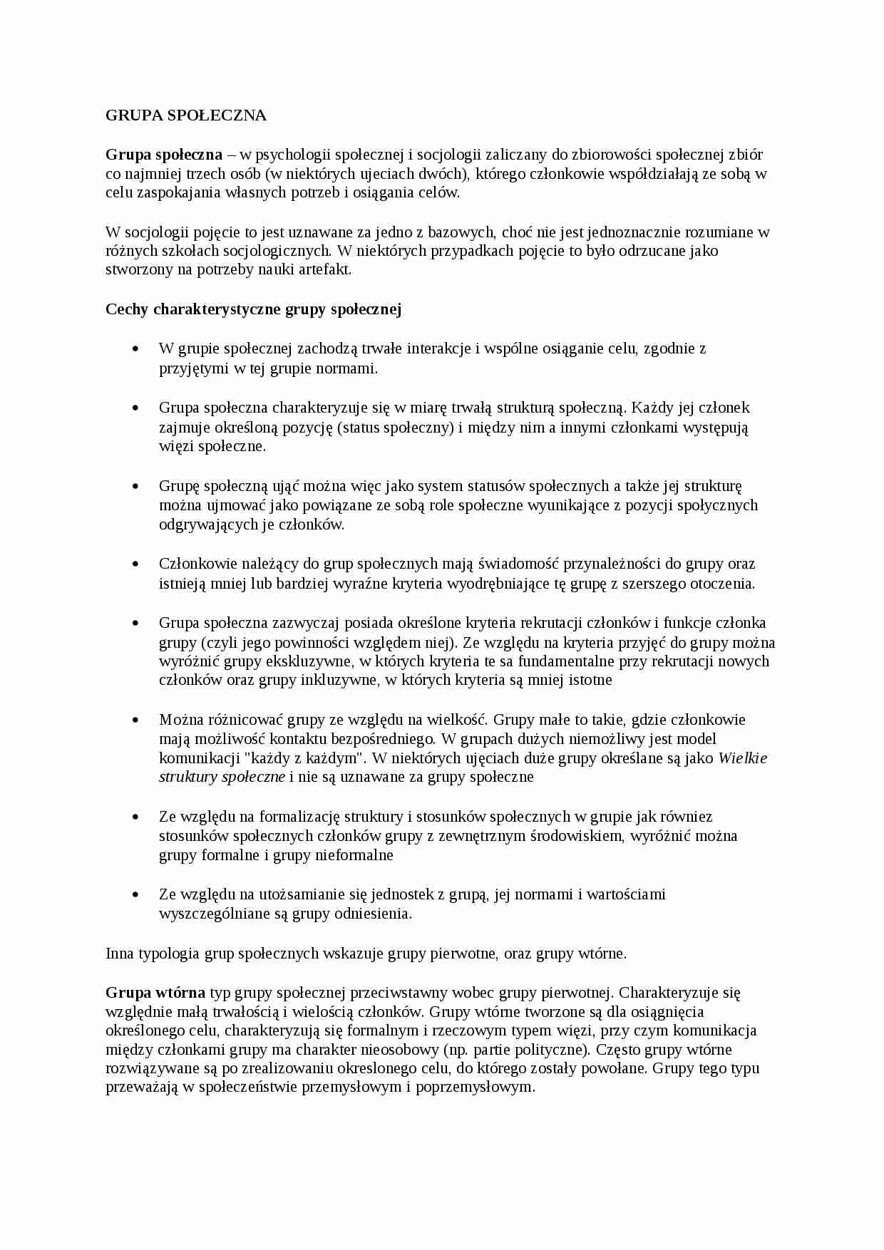 Wykład - grupa społeczna - strona 1