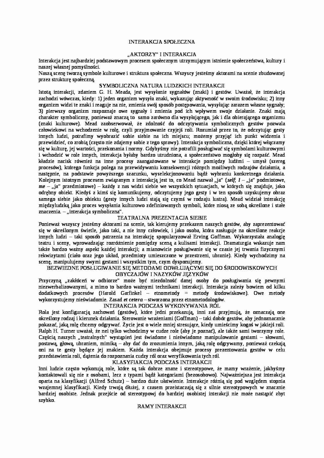 Wykład - interakcja społeczna - strona 1