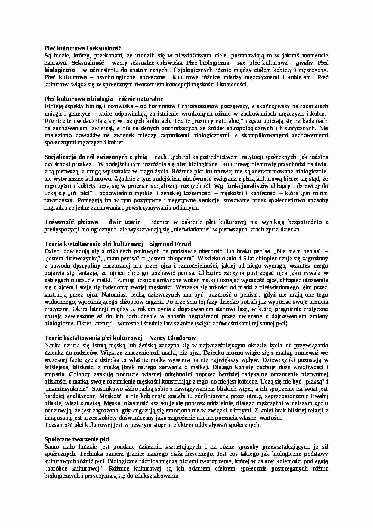 Wykład - Płeć kulturowa i seksualność - strona 1