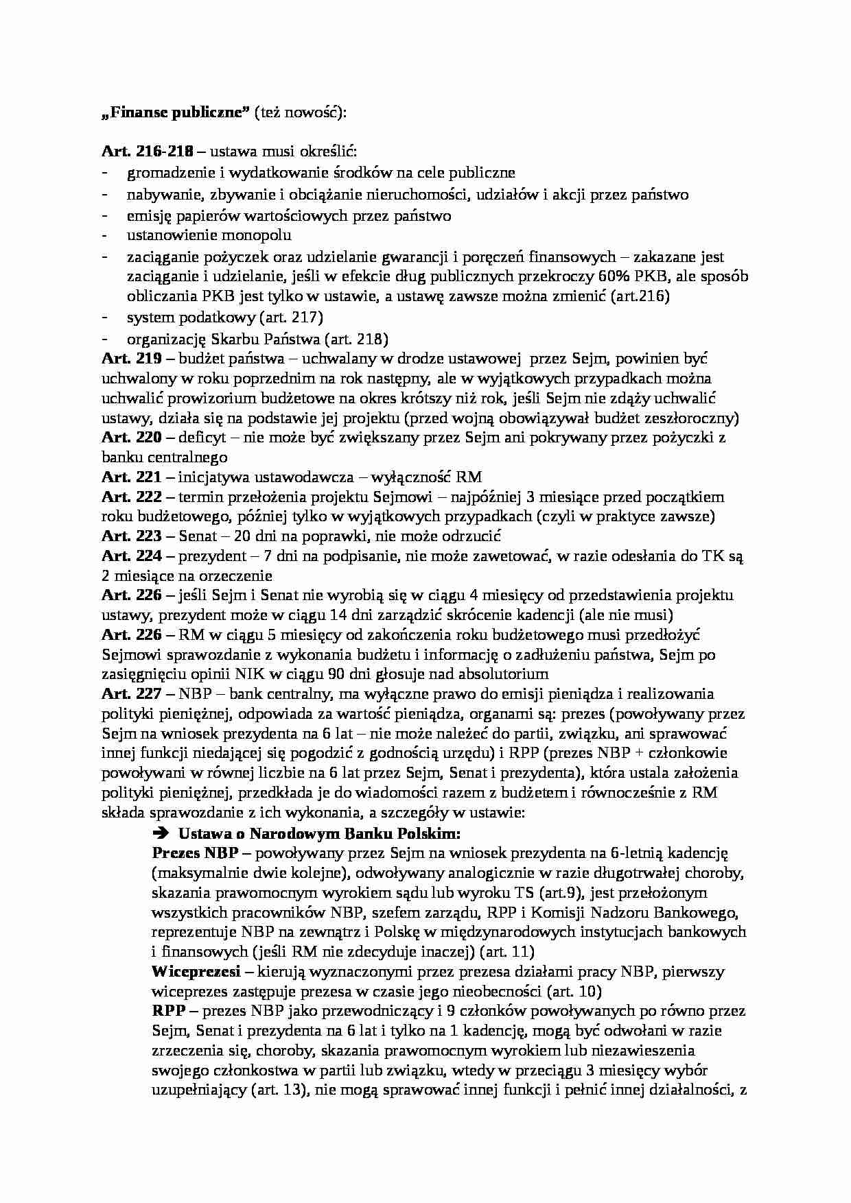 Wykład - Finanse publiczne - strona 1