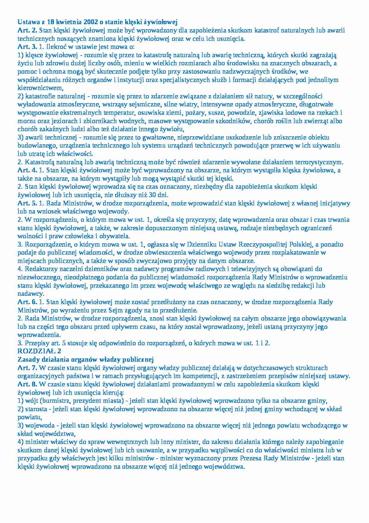 Wykład - klęska żywiołowa - strona 1