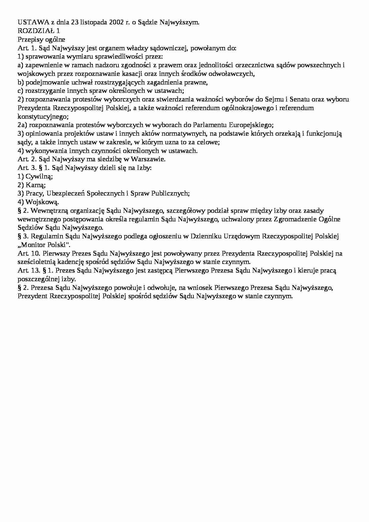 Wykład - Sąd Najwyższy - strona 1
