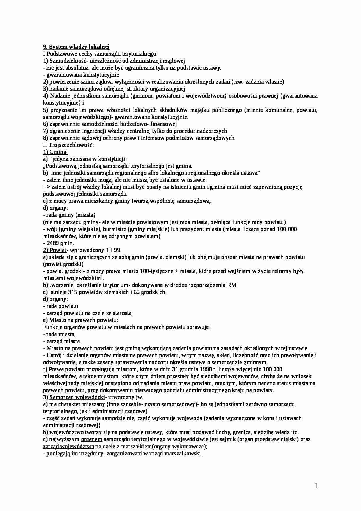 Wykład - władze lokalne - strona 1