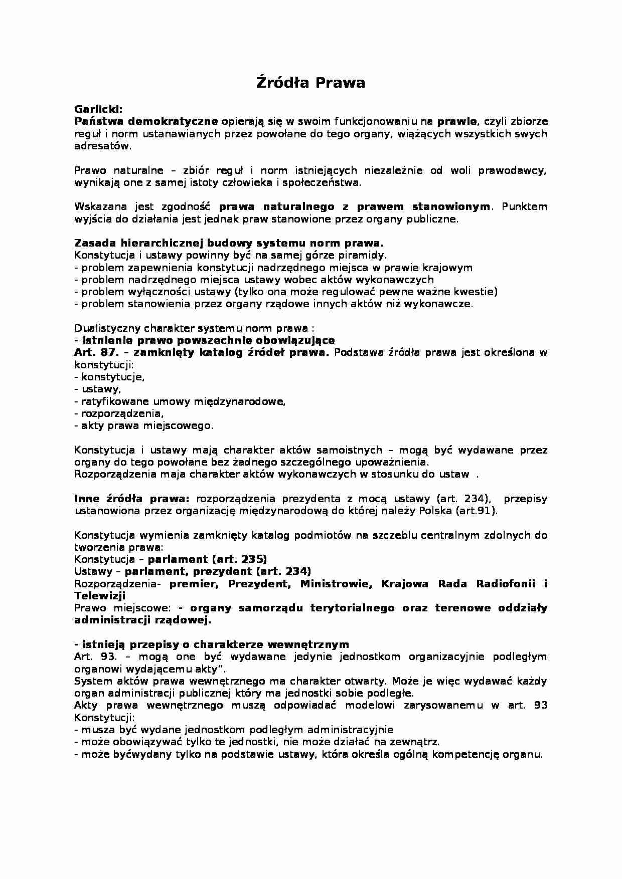 wykład - źródła Prawa - strona 1