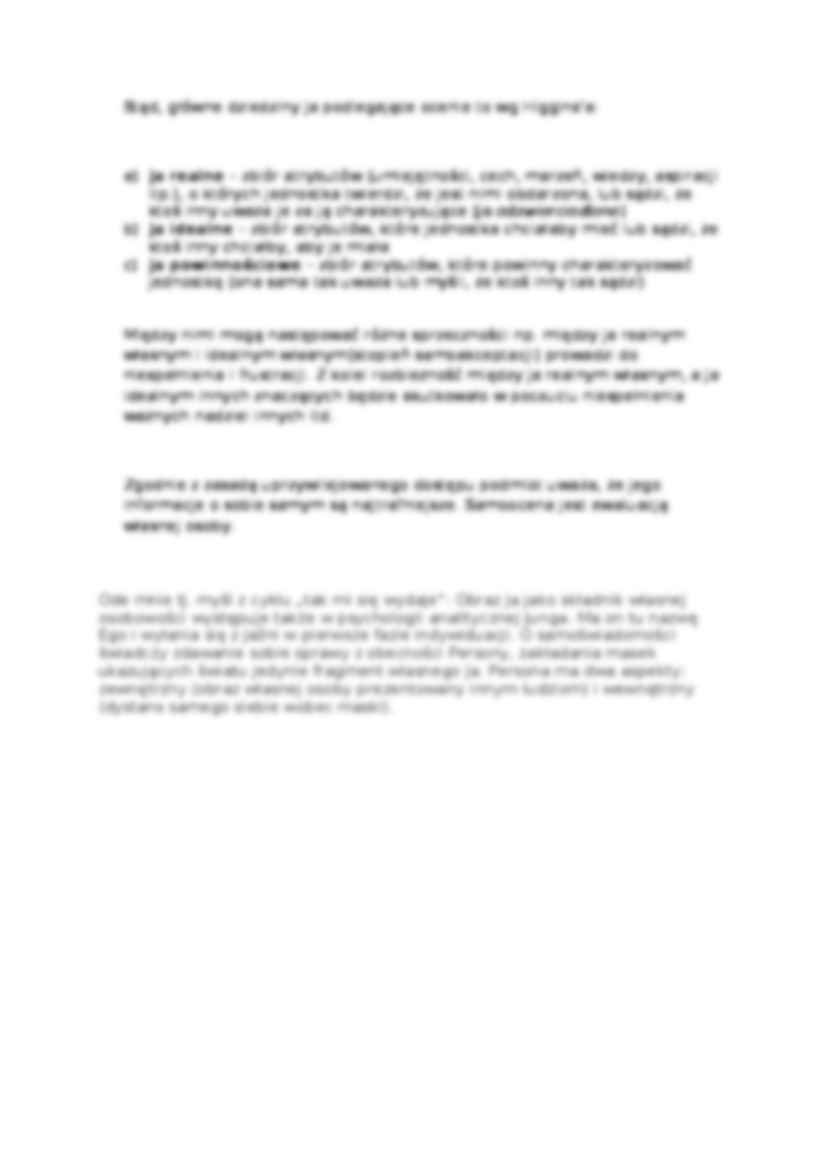 Wykład - Obraz samego siebie jako składnik osobowości - strona 2