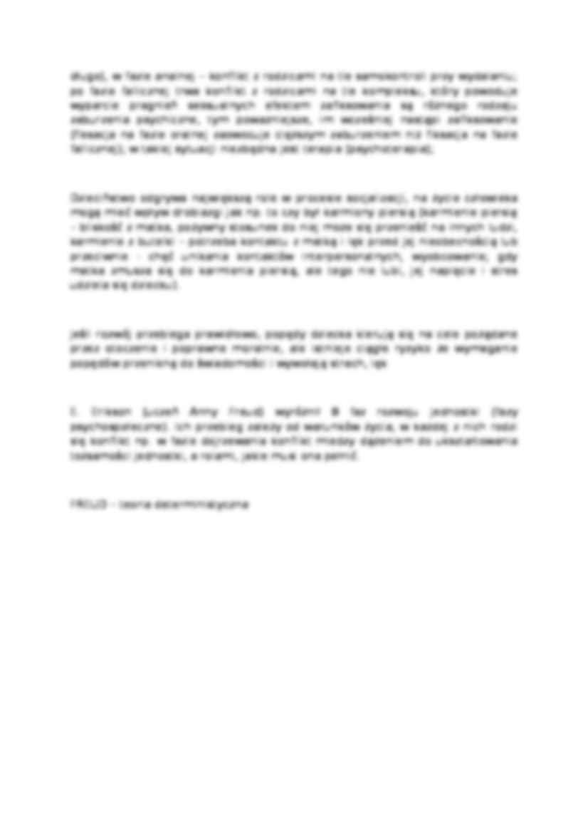 Wykład - Psychoanalityczna koncepcja człowieka - strona 2