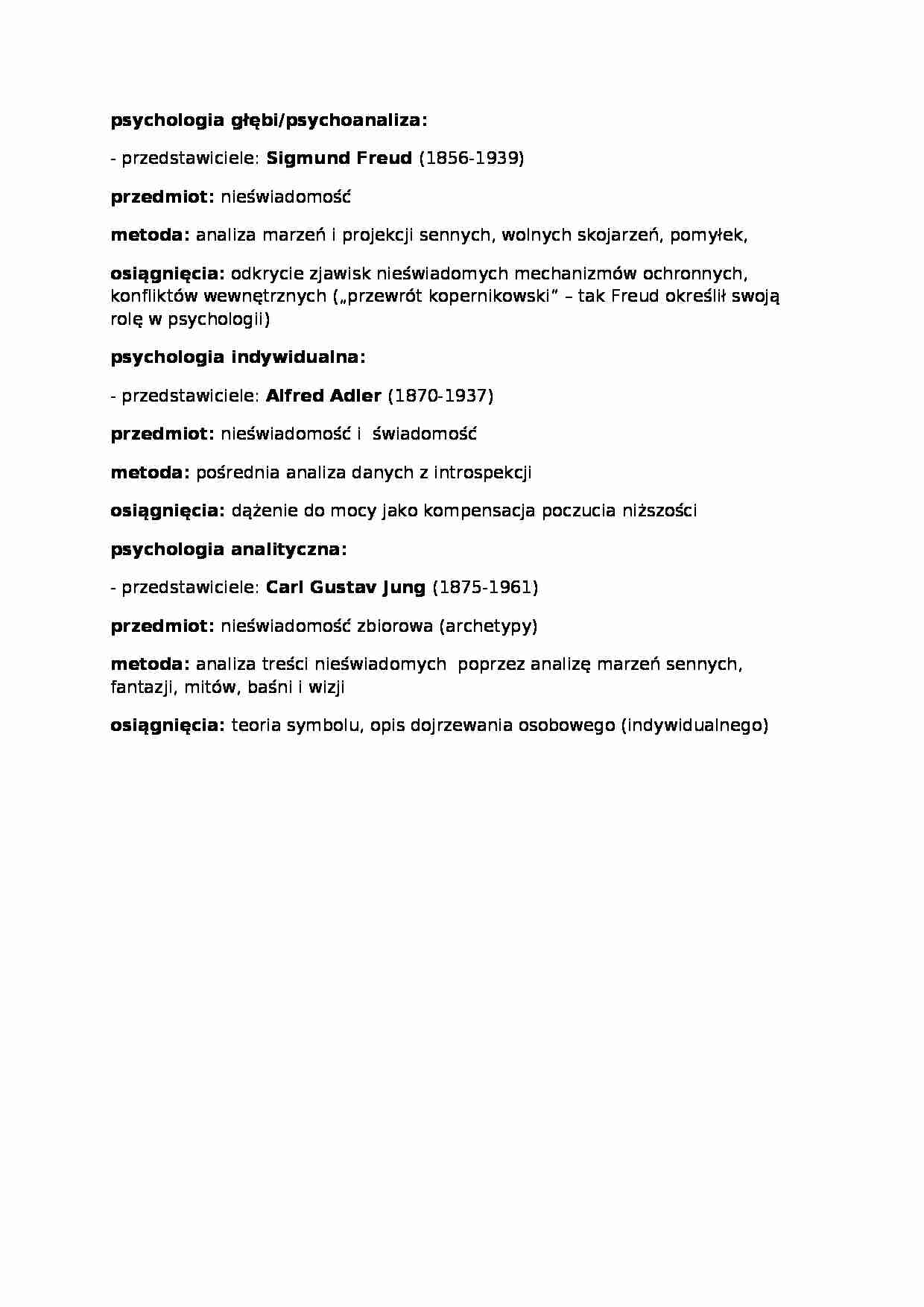 Wykład - psychologia głębi - strona 1