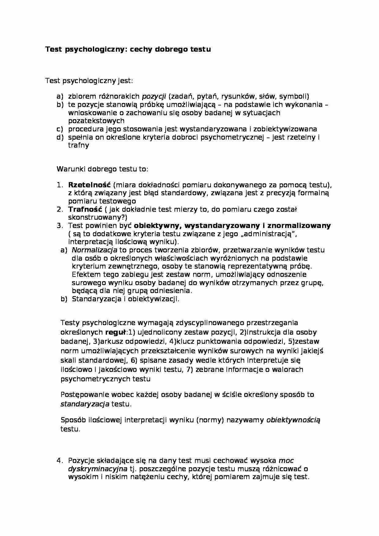 Wykład - Test psychologiczny - strona 1