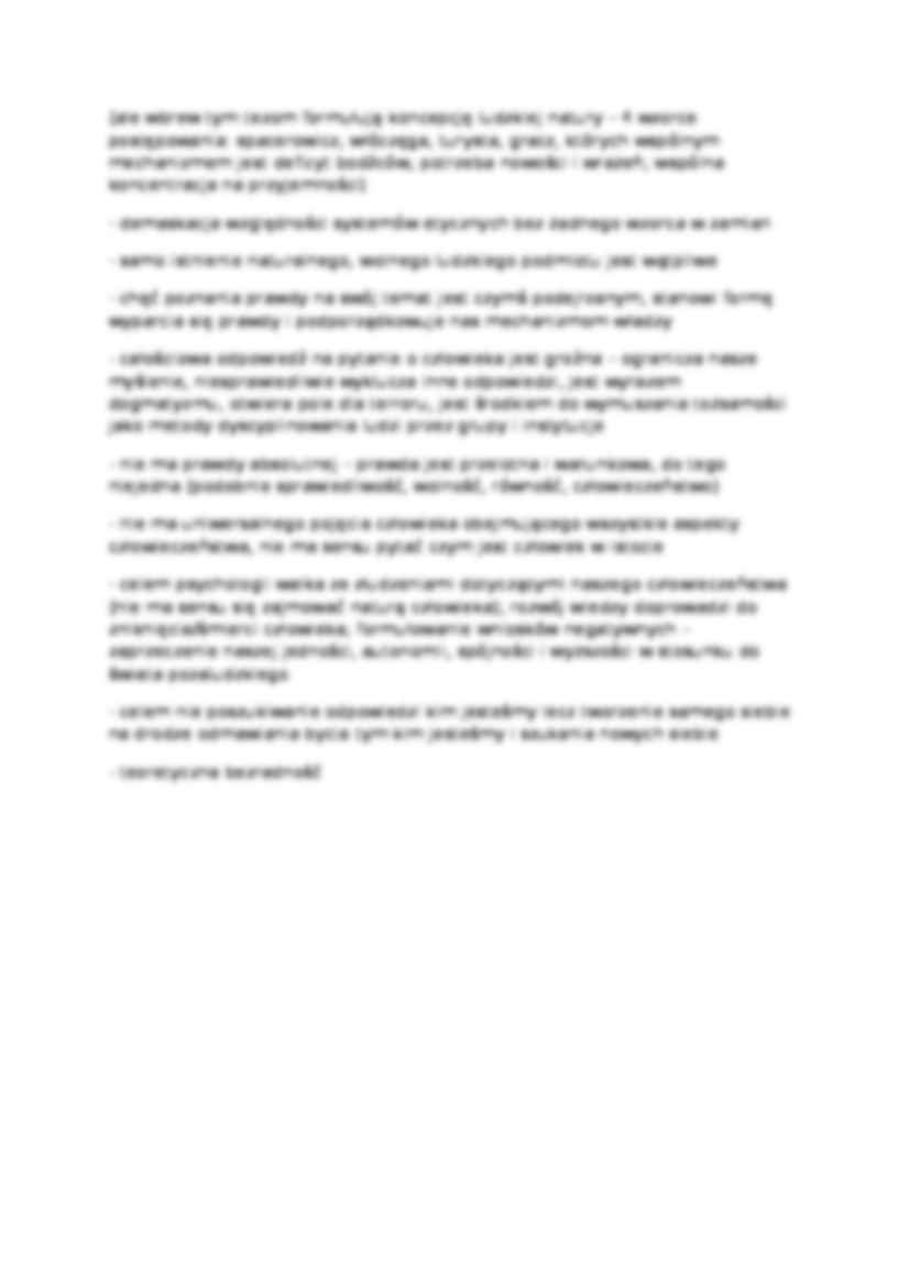 Wykład - Wpływ podejścia postmodernistycznego na przedmiot i metody psychologii - strona 2