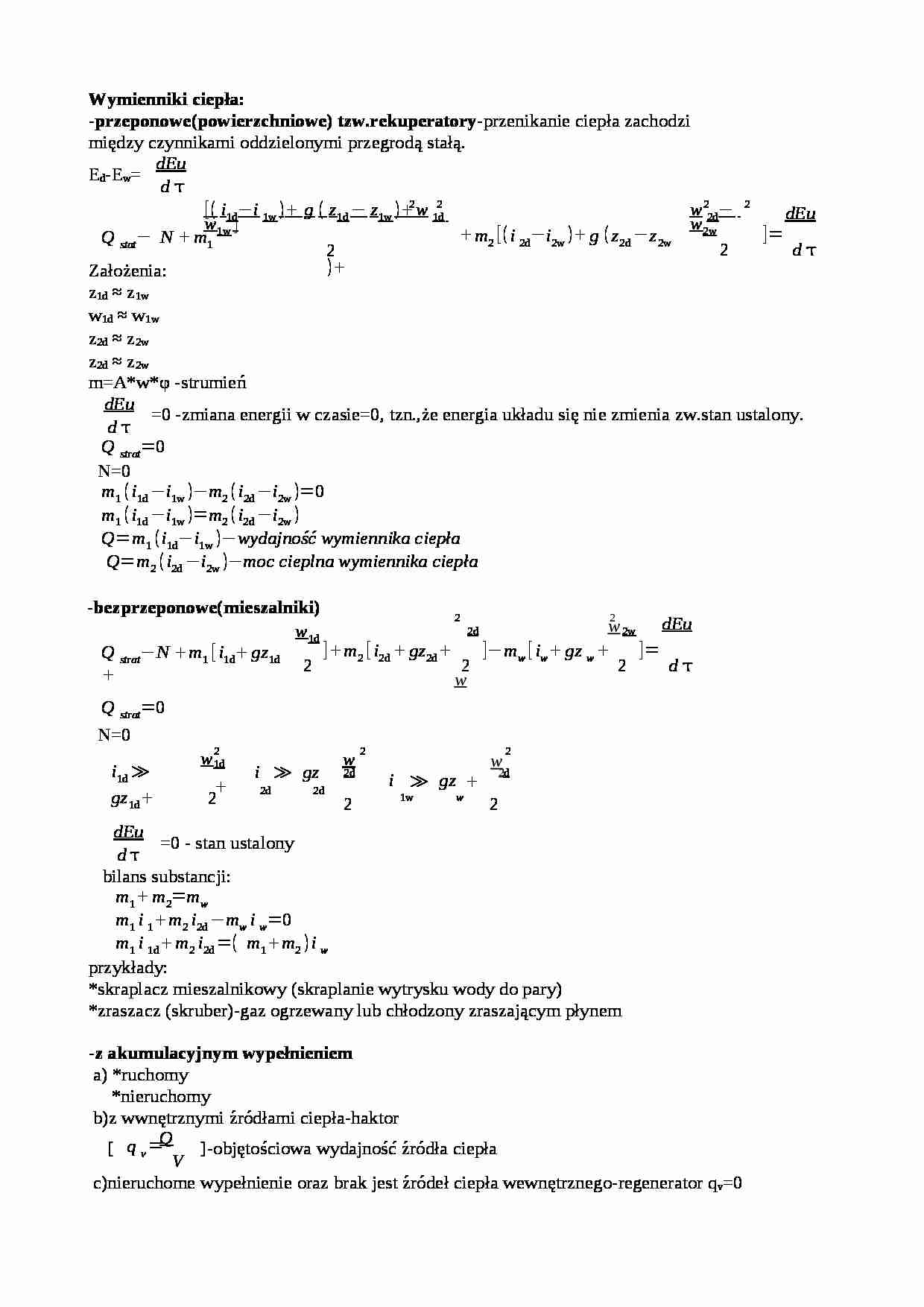 Wymienniki ciepła-opracowanie - strona 1