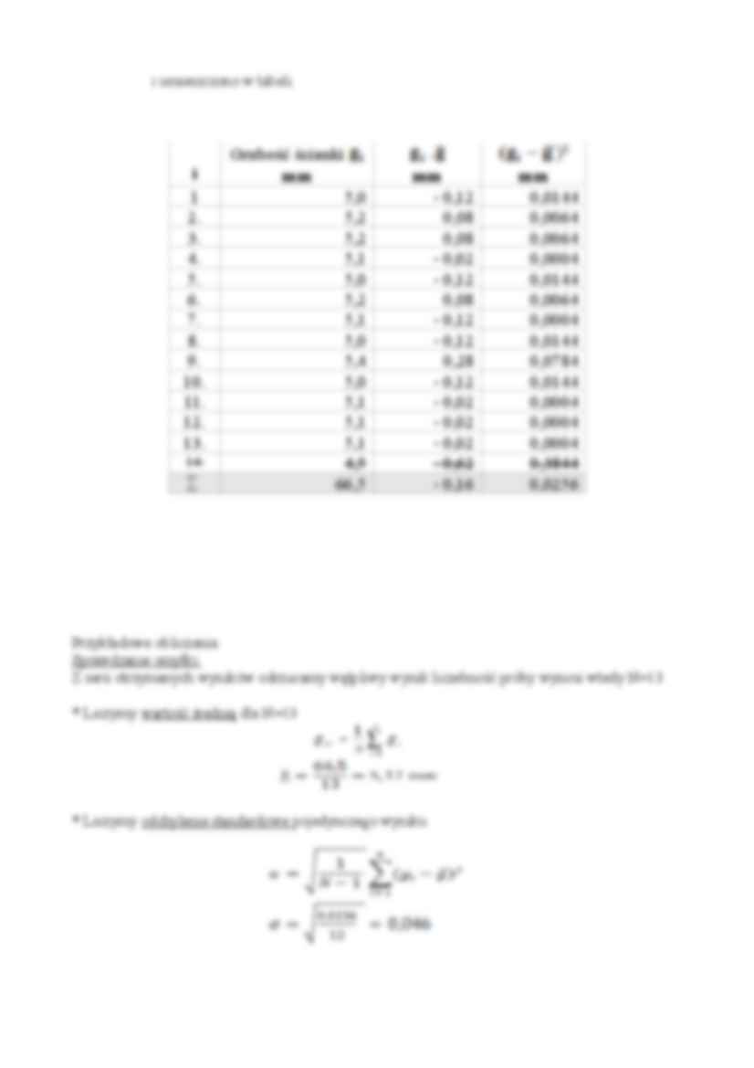 Błędy w pomiarach bezpośrednich-opracowanie - strona 2