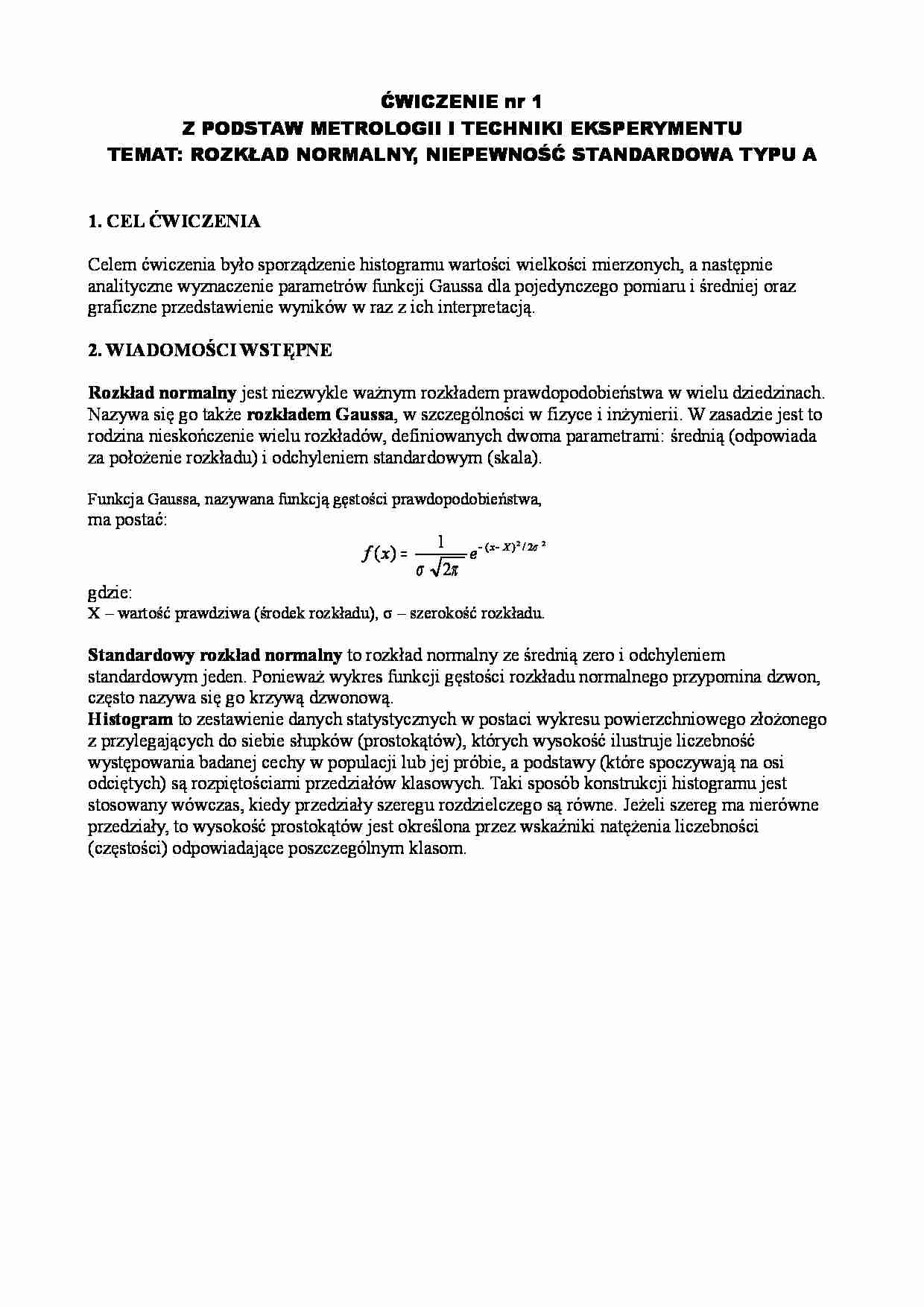 Rozkład normalny-opracowanie - strona 1
