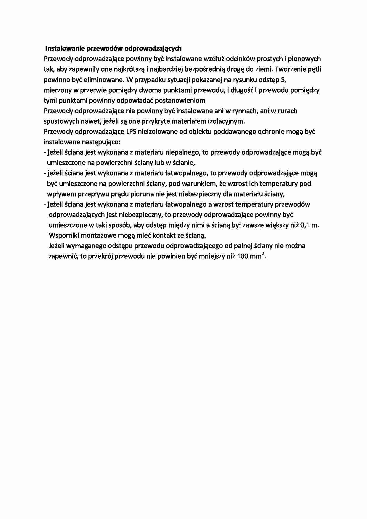 Instalowanie przewodów odprowadzających-opracowanie - strona 1