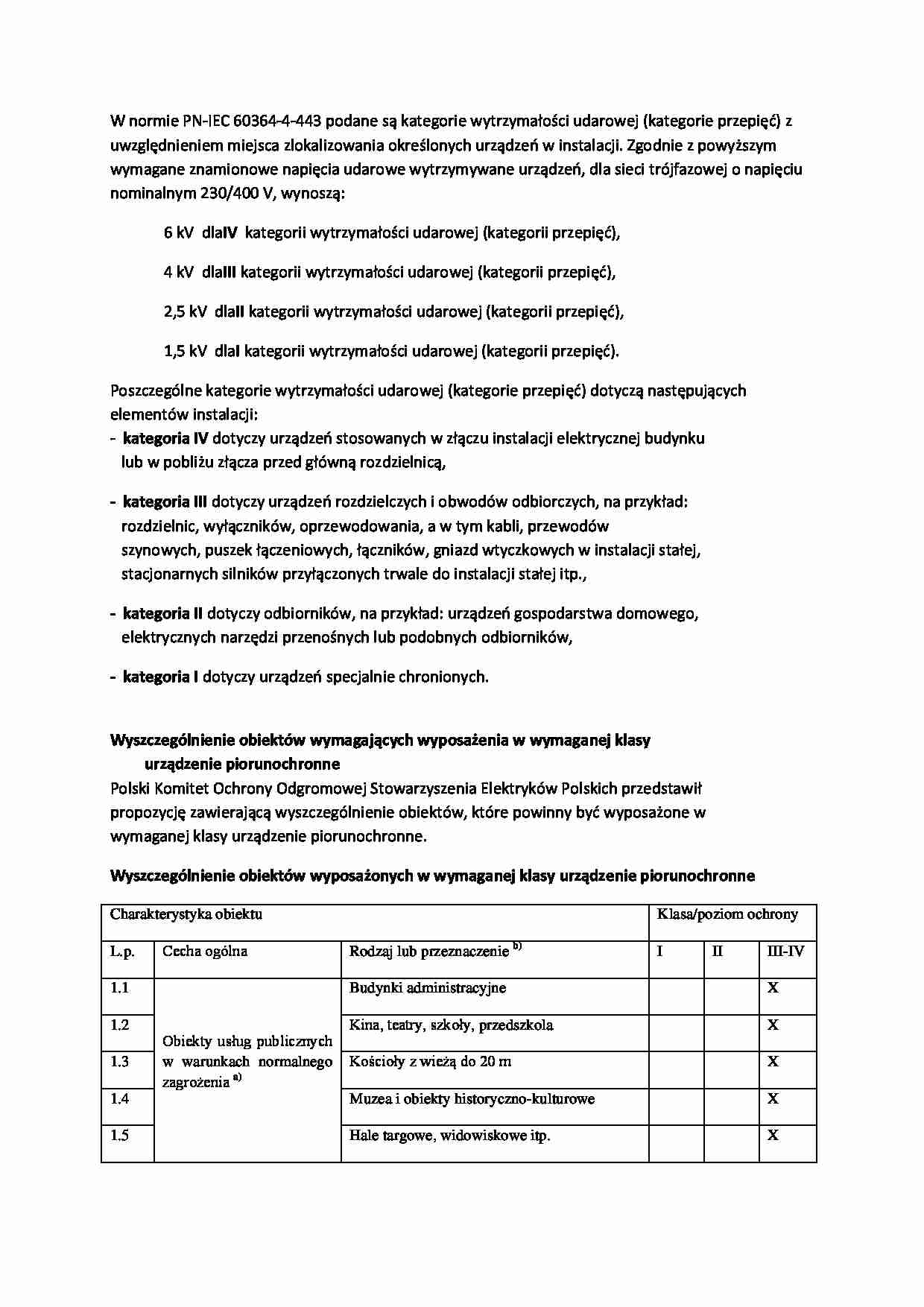 Kategorie wytrzymalości udarowej-opracowanie - strona 1