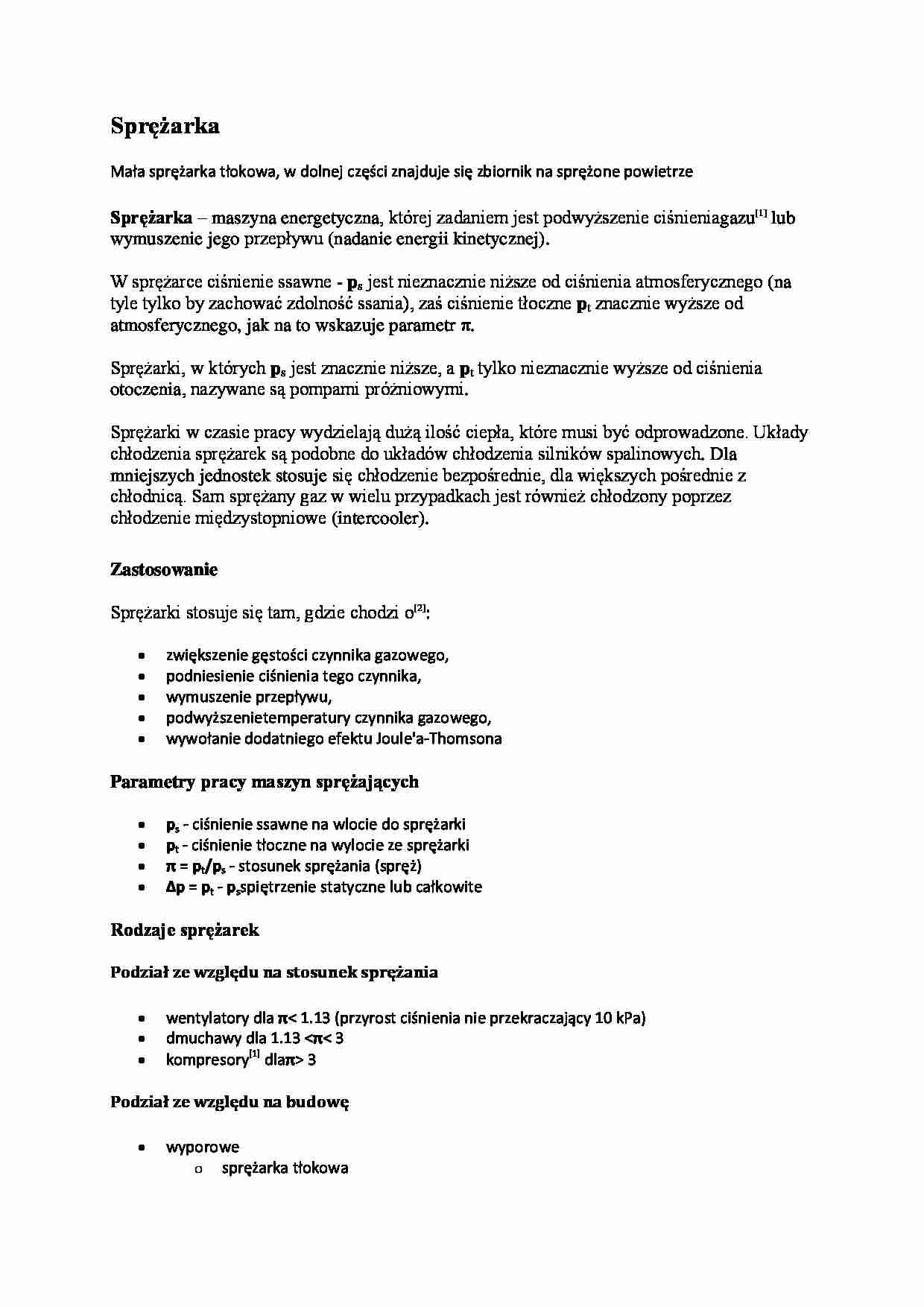 Sprężarka-opracowanie - strona 1