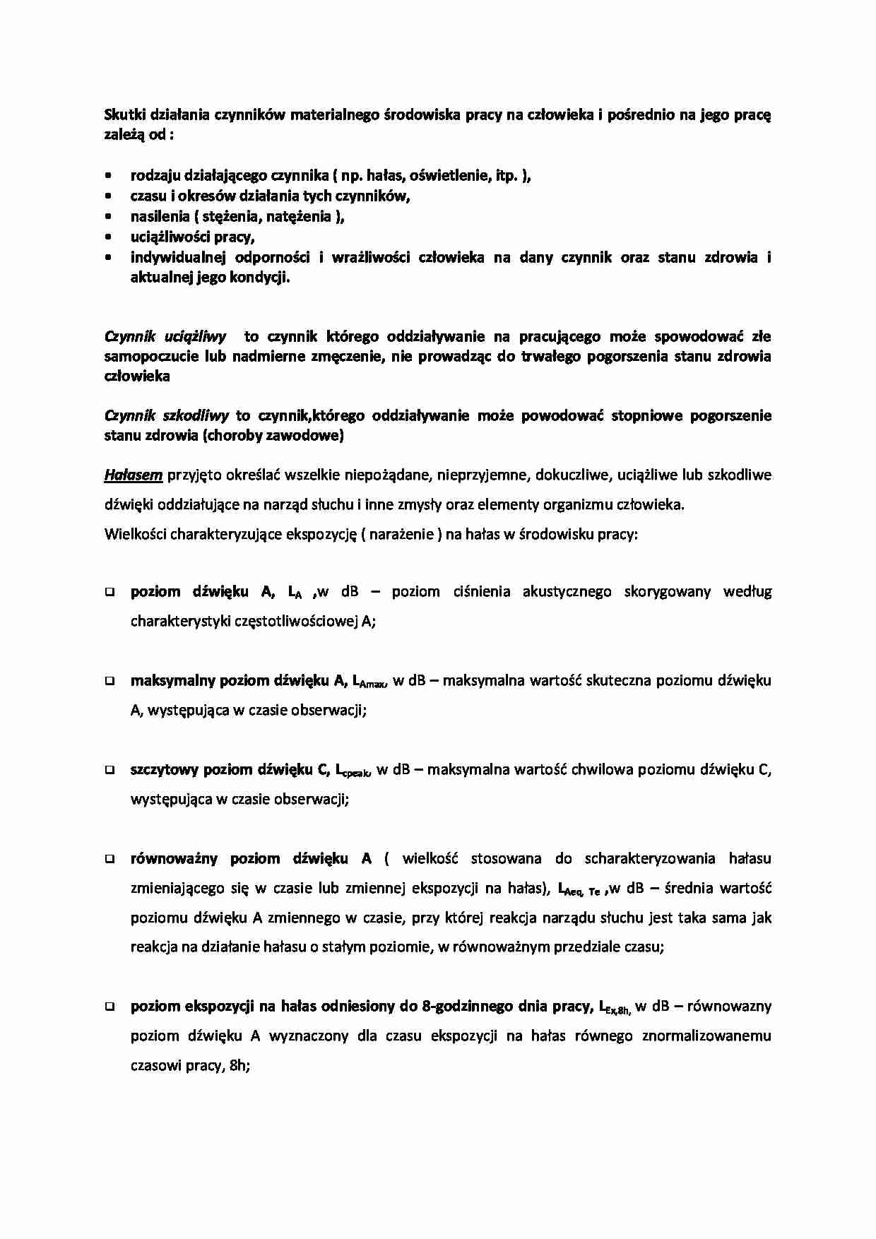 Czynniki szkodliwe - hałas - strona 1