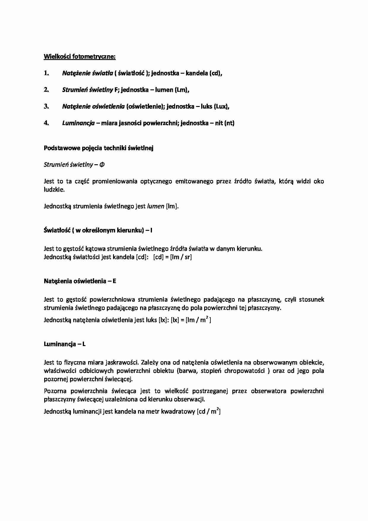 Wielkości fotometryczne-opracowanie - strona 1
