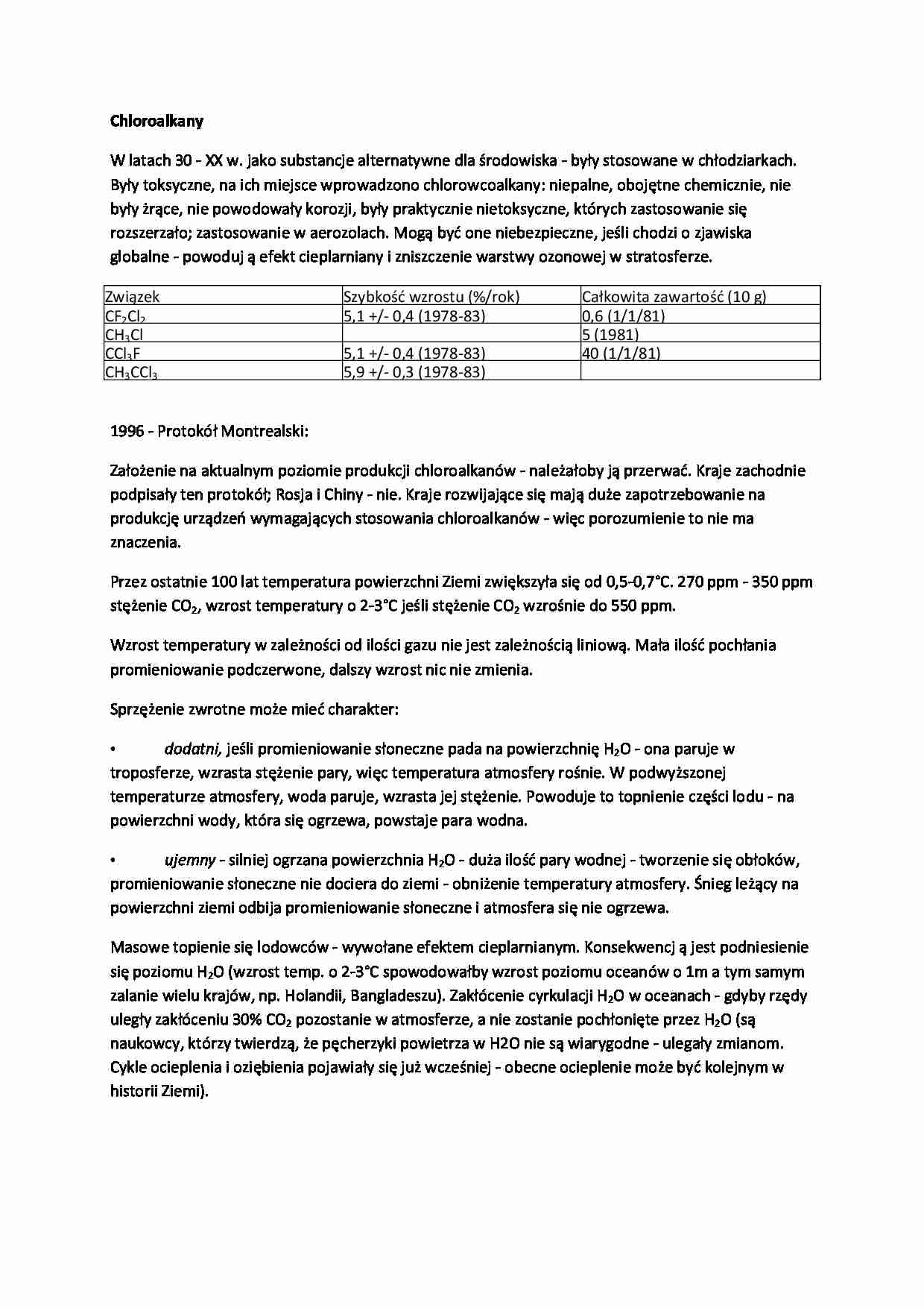 Chloroalkany-opracowanie - strona 1