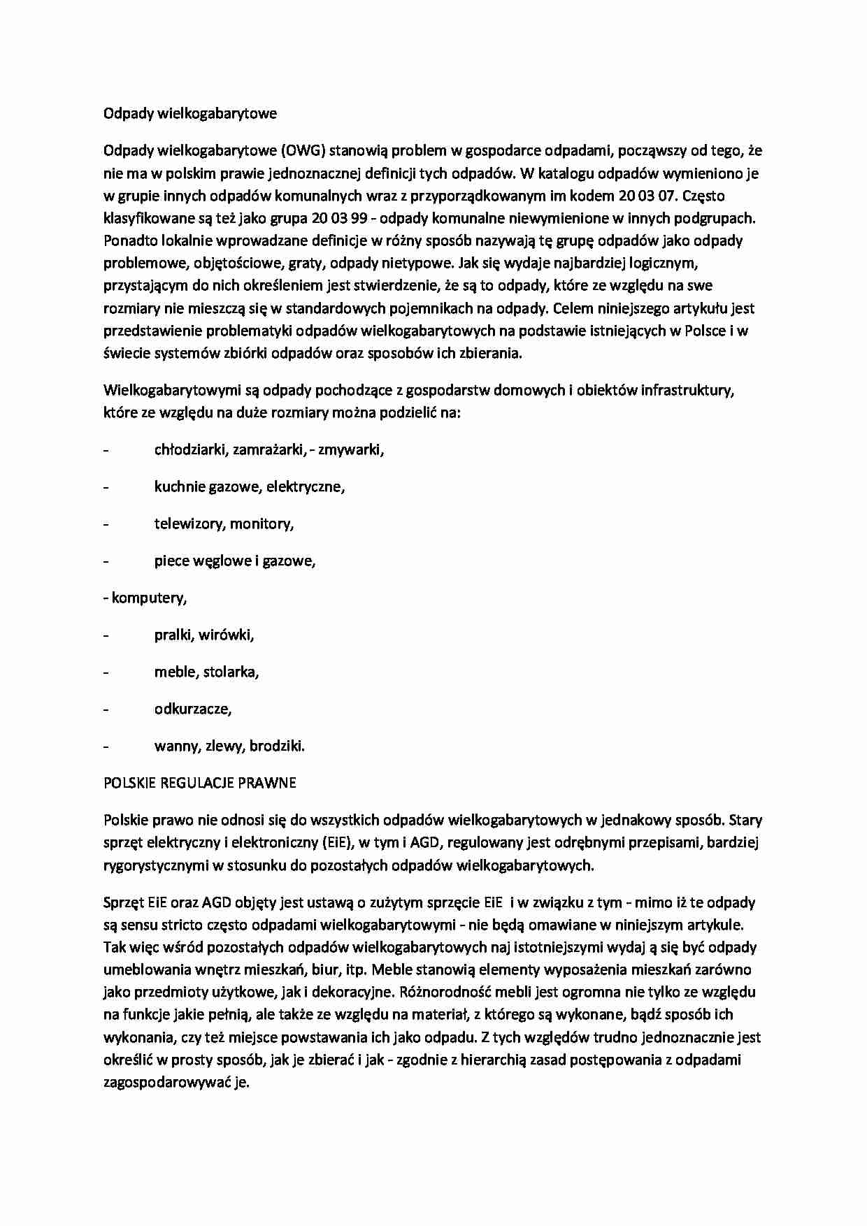 Odpady wielkogabarytowe-opracowanie - strona 1