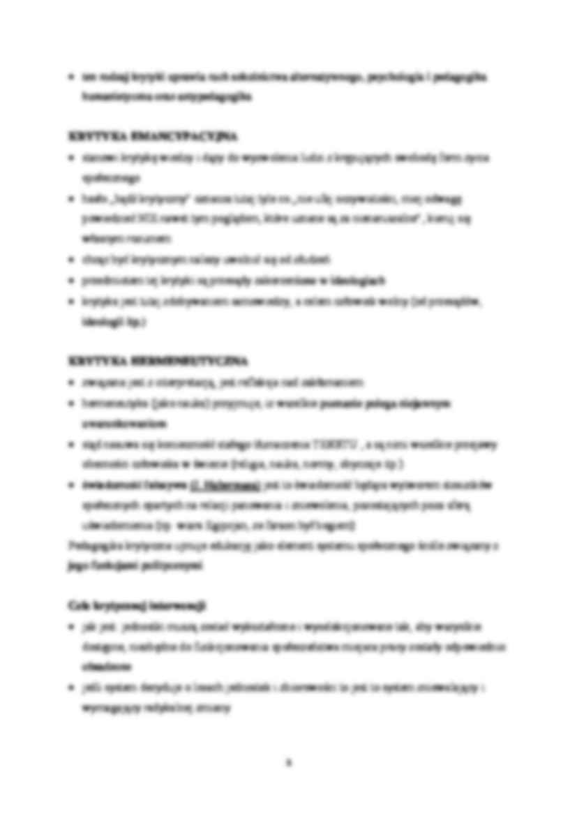 Pedagogika krytyczna - Krytyka adaptacyjna - strona 3