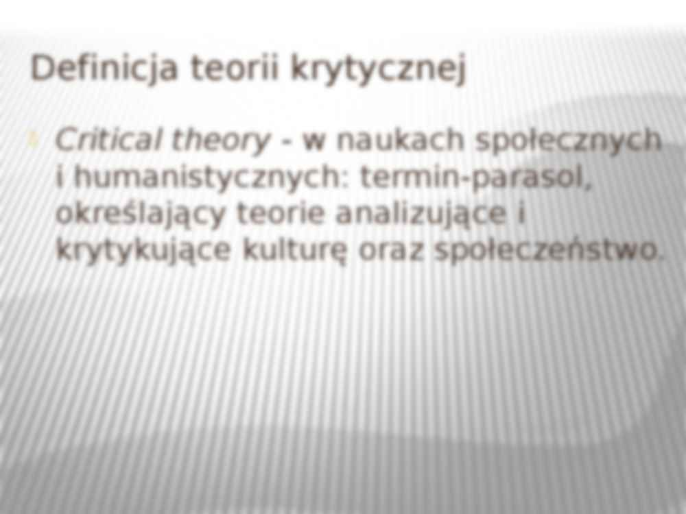 Teoria krytyczna - strona 2