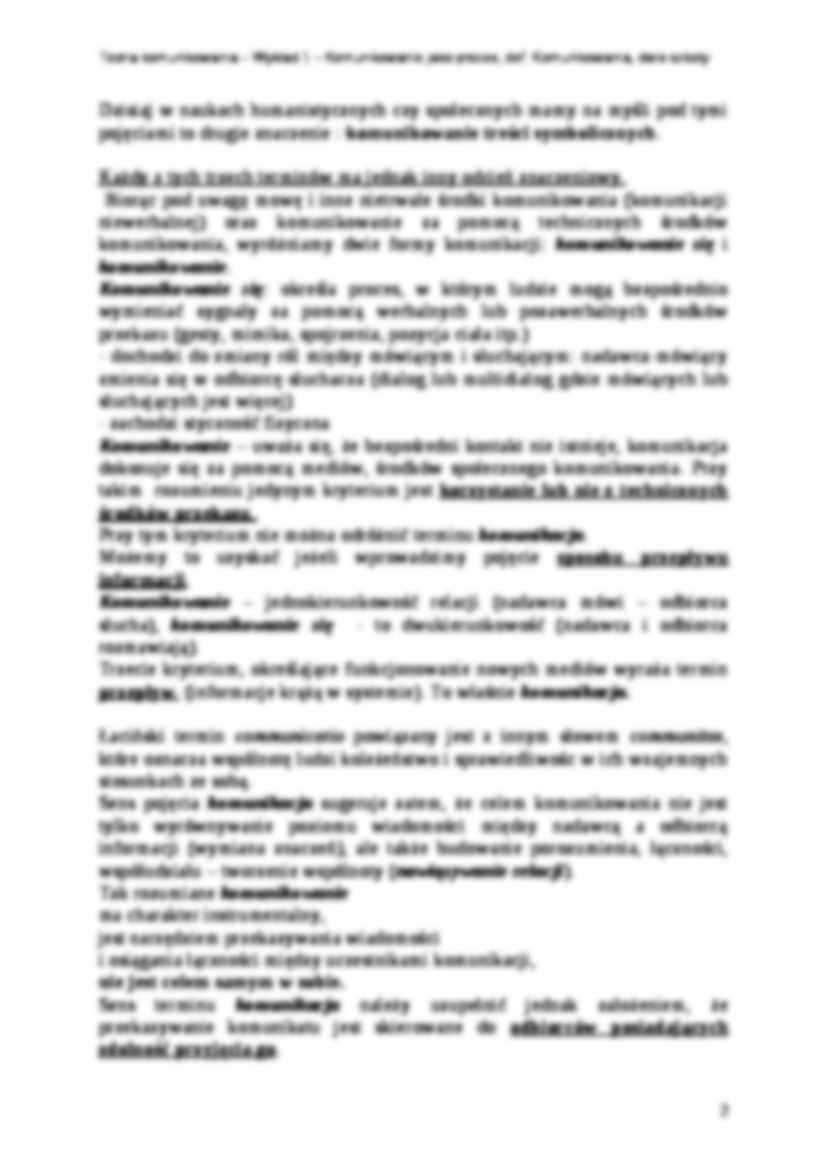 Teoria komunikowania - wykład 1 - strona 2