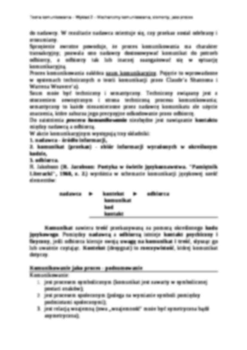 Teoria komunikowania - wykład 2 - strona 2