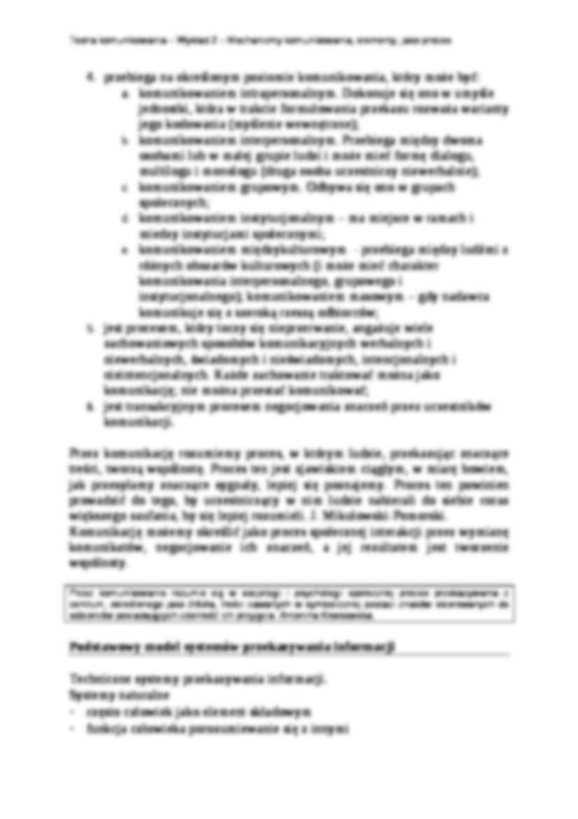 Teoria komunikowania - wykład 2 - strona 3