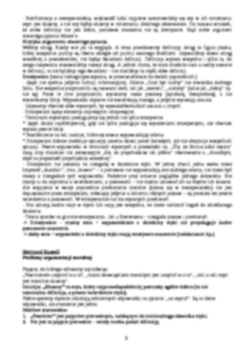 Metaetyka - omówienie - strona 3