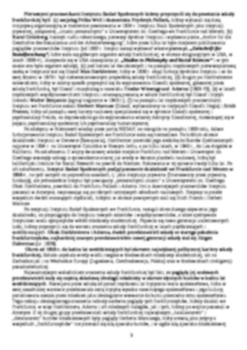 Krytyczna teoria społeczeństwa szkoły frankfurckiej - omówienie - strona 3