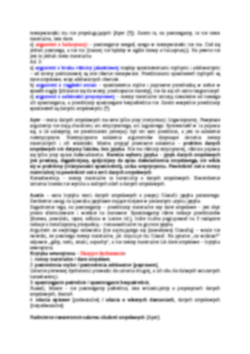 Epistemologia - precepcja - omówienie - strona 3