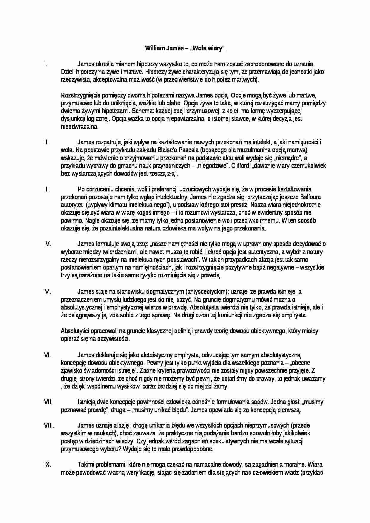  William James - omówienie - strona 1